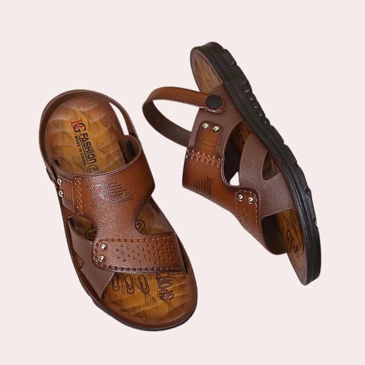 Jordan | Timeless Men Slides with Riveted Buckle Strap