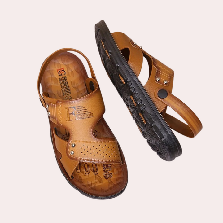 Jordan | Timeless Men Slides with Riveted Buckle Strap