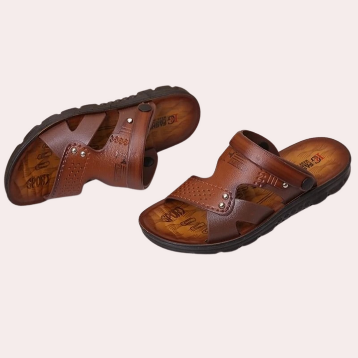 Jordan | Timeless Men Slides with Riveted Buckle Strap