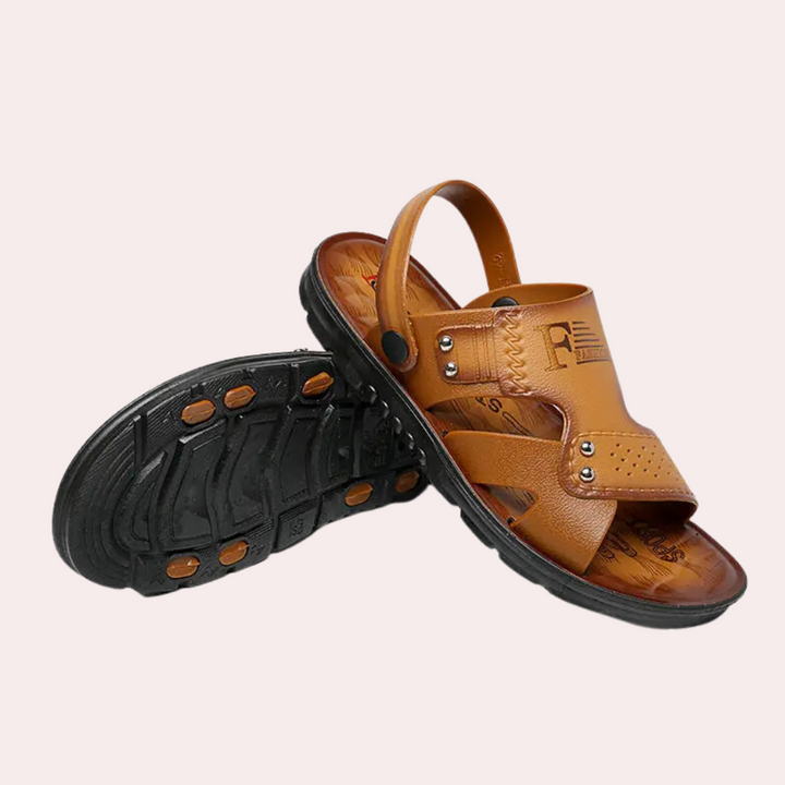 Jordan | Timeless Men Slides with Riveted Buckle Strap