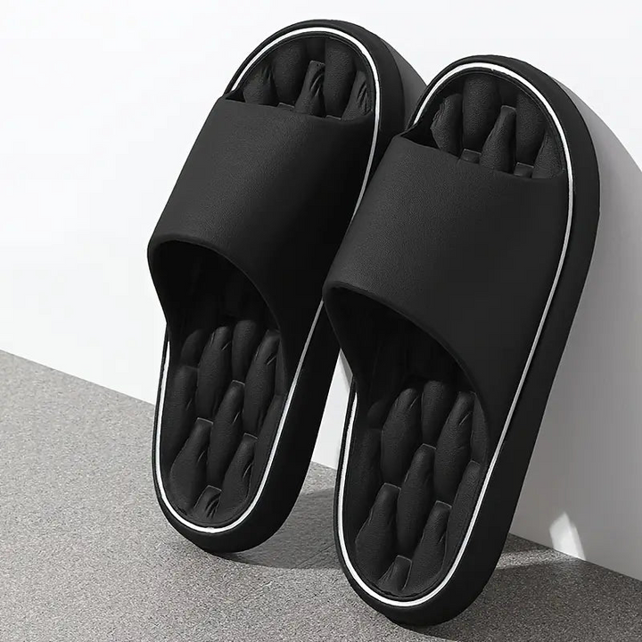 Joseph | Graceful Cushioned Men Slides with Massage Footbed
