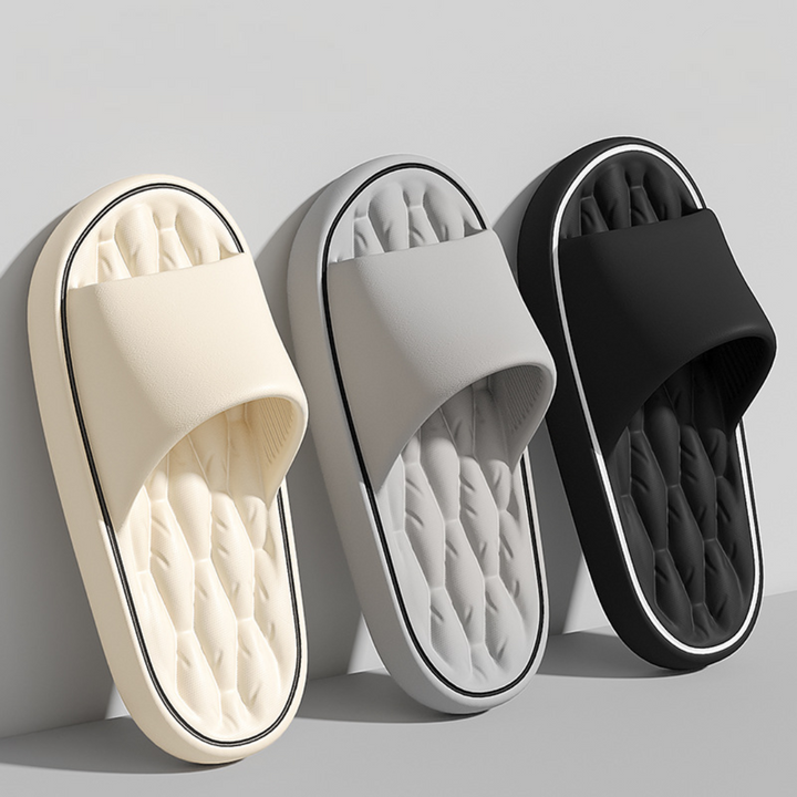 Joseph | Graceful Cushioned Men Slides with Massage Footbed