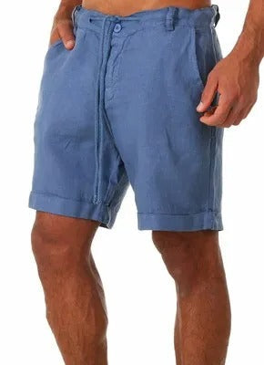 Joshua | Graceful Drawstring Linen Shorts for Summer