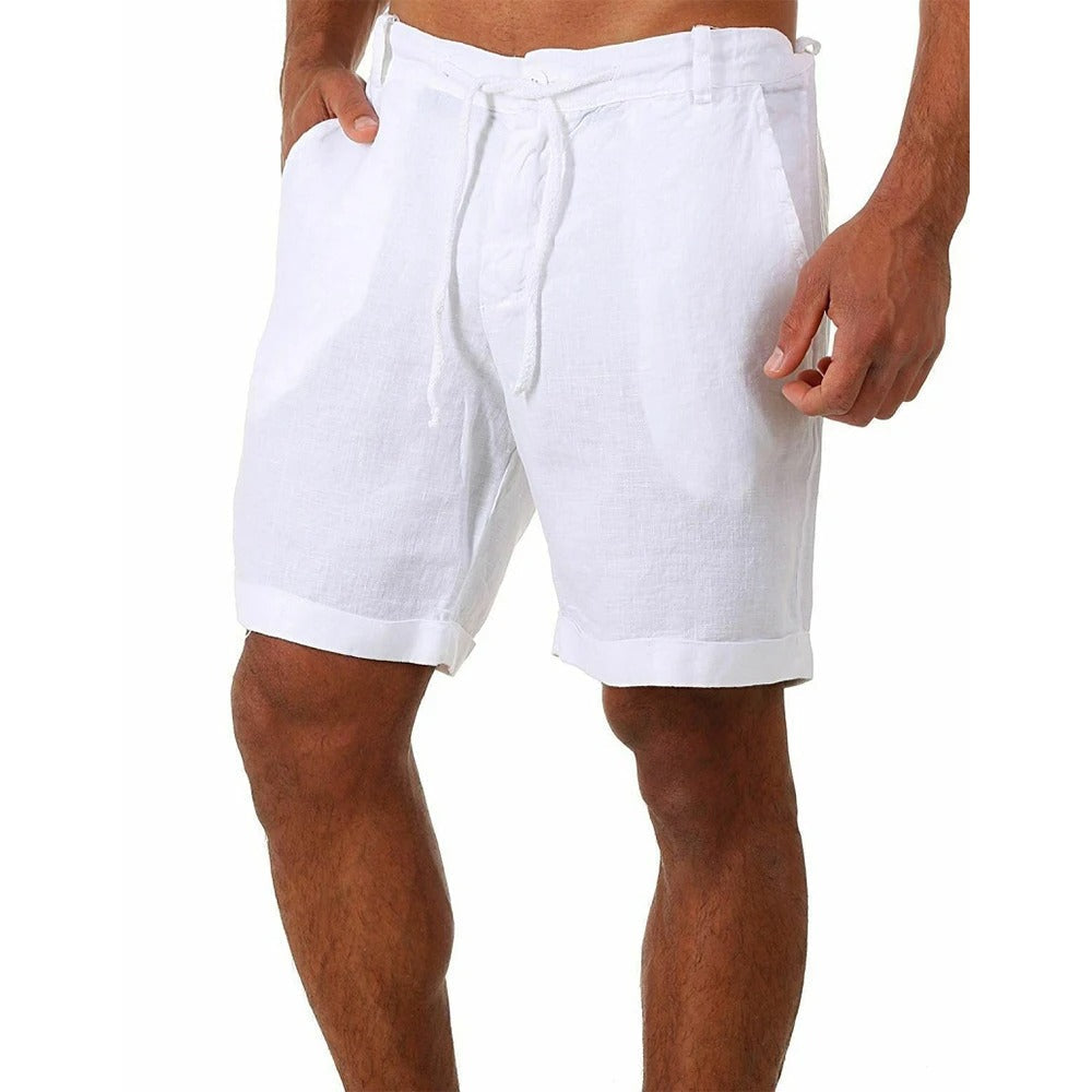 Joshua | Graceful Drawstring Linen Shorts for Summer