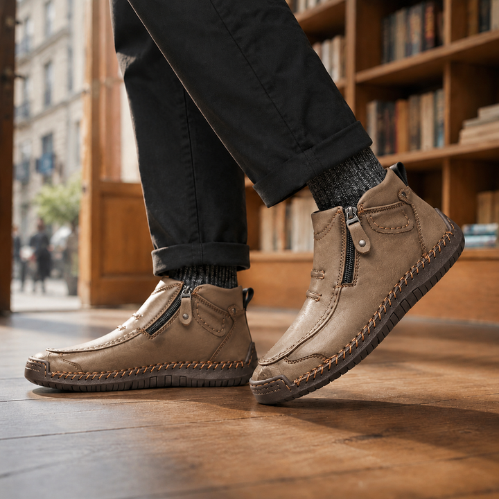Julian | Sophisticated Ankle-High Orthopedic Shoes with Side Zip
