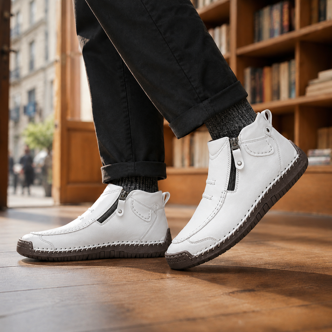 Julian | Sophisticated Ankle-High Orthopedic Shoes with Side Zip