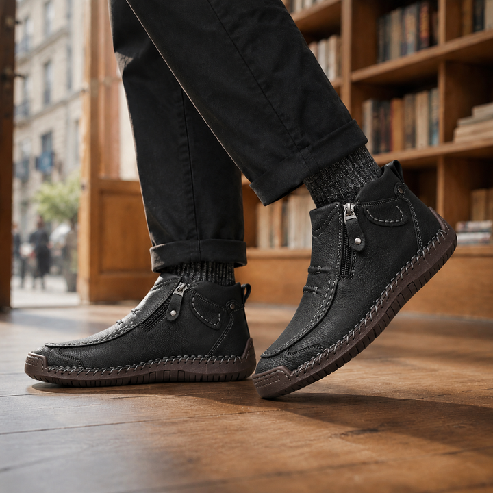 Julian | Sophisticated Ankle-High Orthopedic Shoes with Side Zip