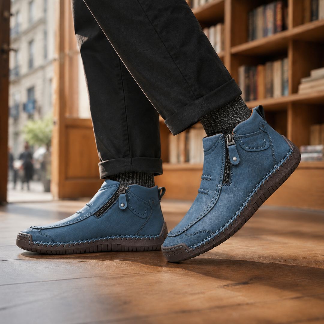 Julian | Sophisticated Ankle-High Orthopedic Shoes with Side Zip