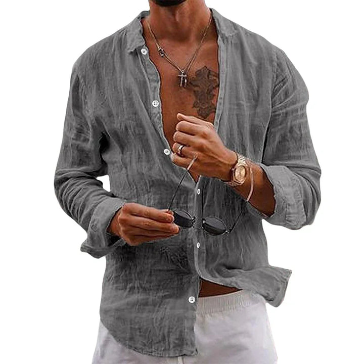 Kai | Elegant Relaxed Button-Up Linen Shirt