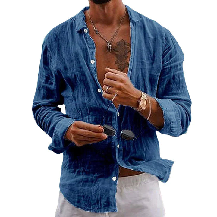 Kai | Elegant Relaxed Button-Up Linen Shirt