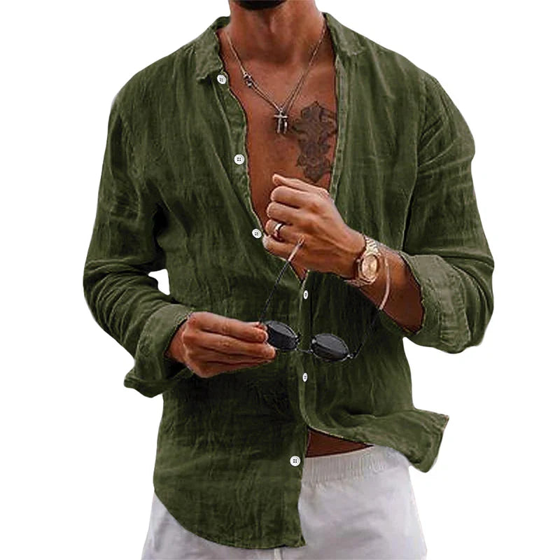 Kai | Elegant Relaxed Button-Up Linen Shirt