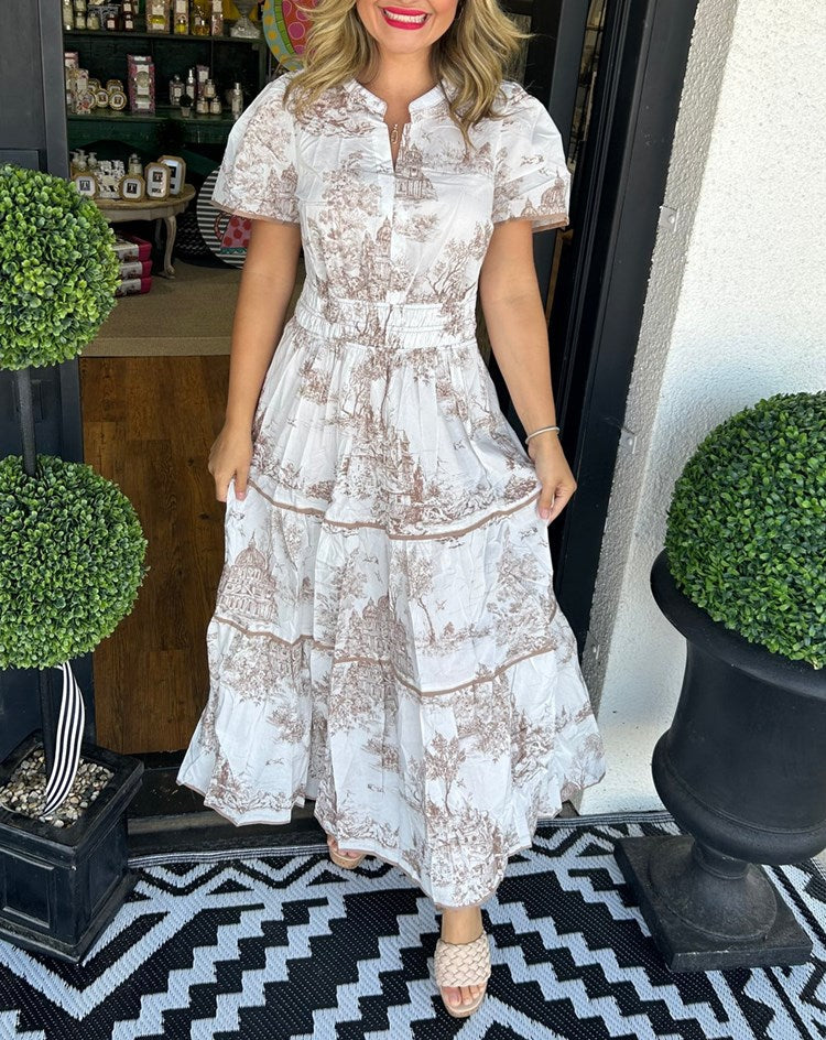 Kaia | Chic Tiered Floral Midi Dress