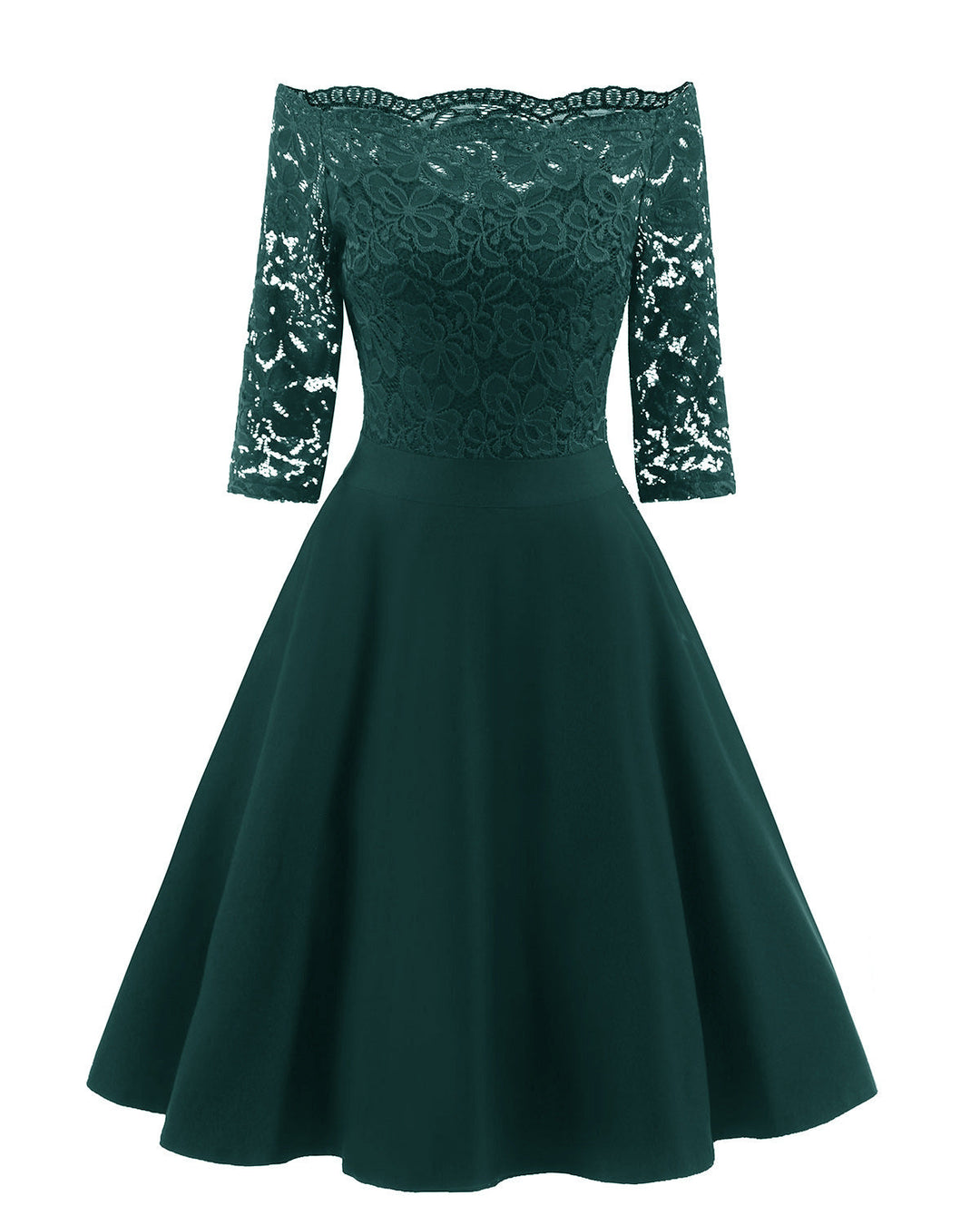 Kaia | Sophisticated Lace Sleeve Party Dress Midi