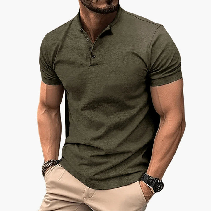 Lachlan | Sophisticated Short Sleeve Shirt with Button Placket