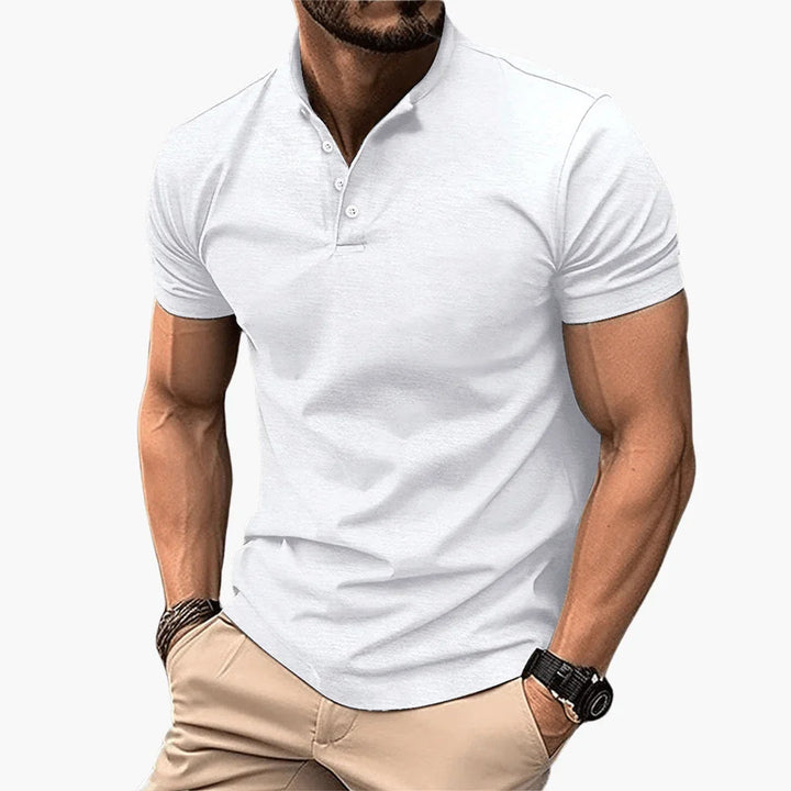 Lachlan | Sophisticated Short Sleeve Shirt with Button Placket