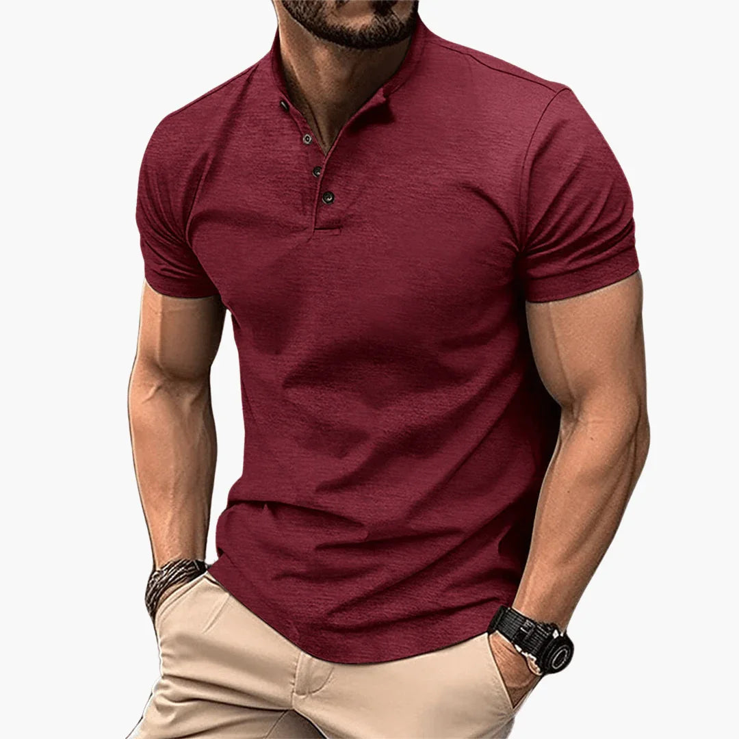 Lachlan | Sophisticated Short Sleeve Shirt with Button Placket
