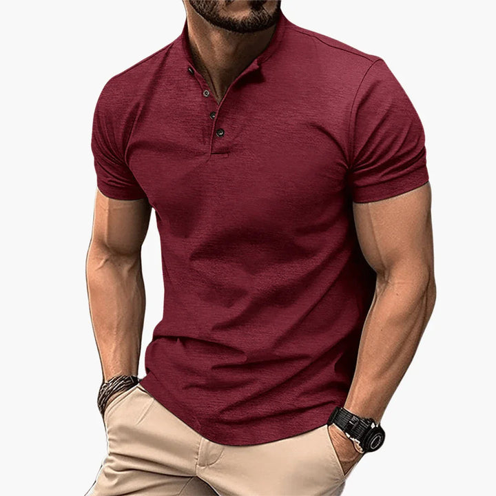 Lachlan | Sophisticated Short Sleeve Shirt with Button Placket