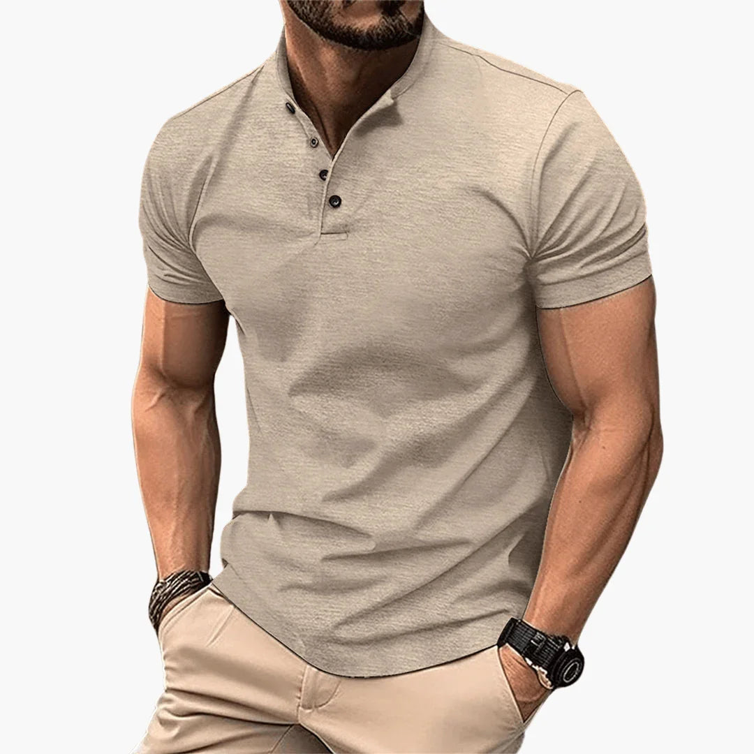 Lachlan | Sophisticated Short Sleeve Shirt with Button Placket