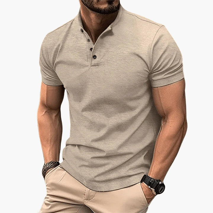 Lachlan | Sophisticated Short Sleeve Shirt with Button Placket
