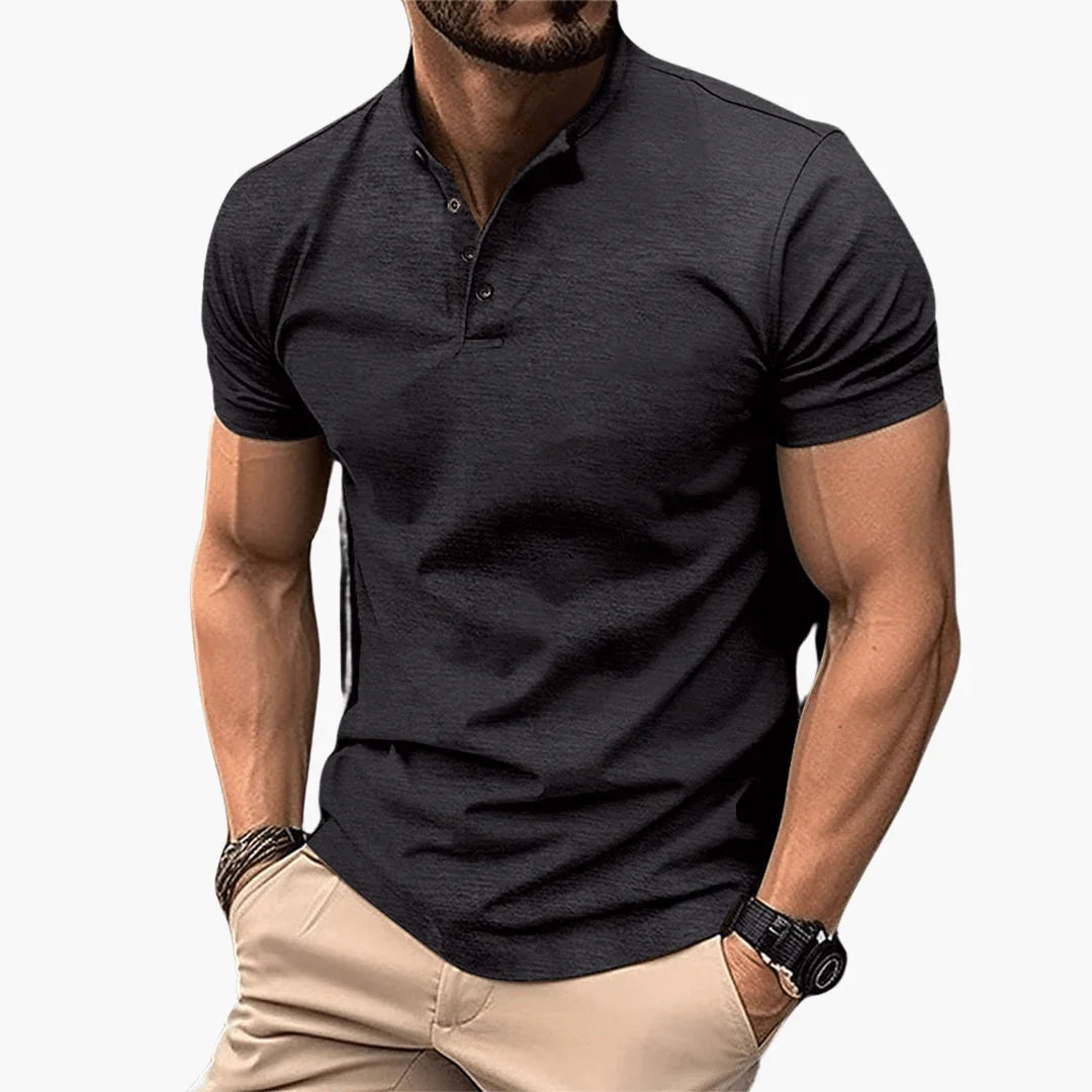 Lachlan | Sophisticated Short Sleeve Shirt with Button Placket
