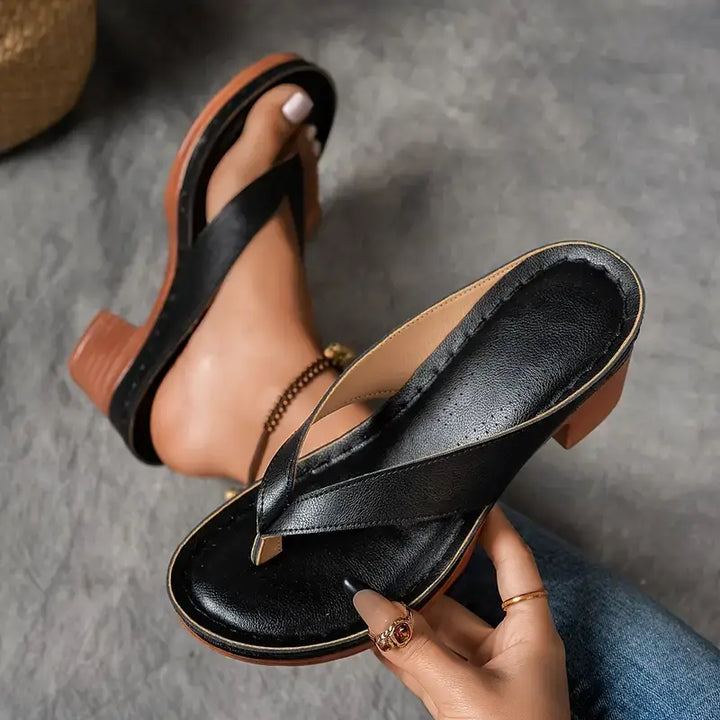 Lainey | Classic Platform Sandals with Wedge Heel Flip Flop Strap