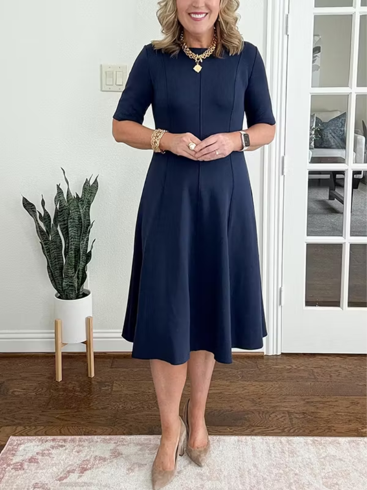 Layla | Chic Fit-and-Flare Midi Cocktail Dress