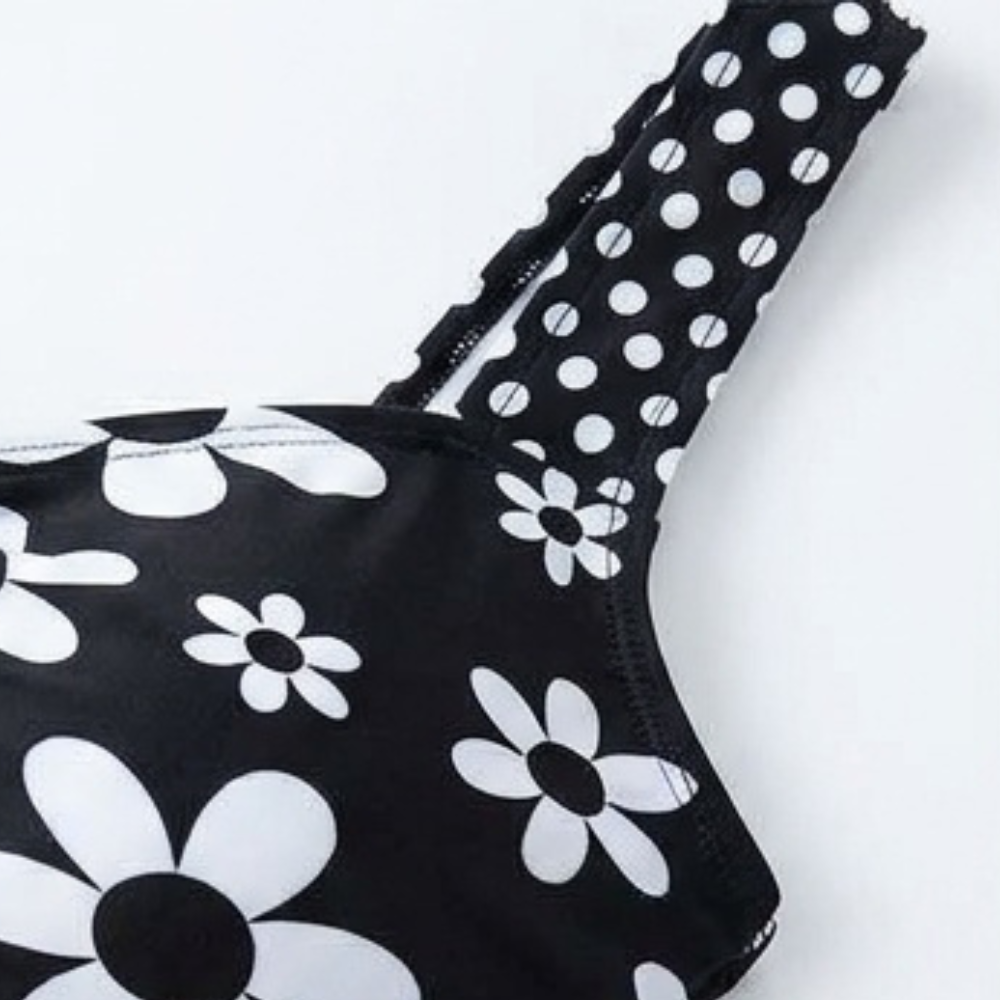 Layla | Floral Sweetheart A-Line Swim Dress