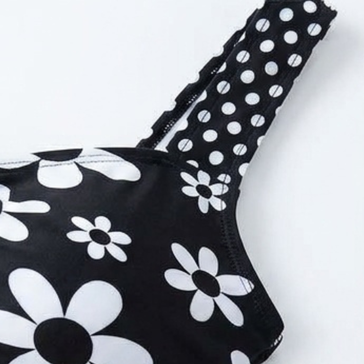 Layla | Floral Sweetheart A-Line Swim Dress