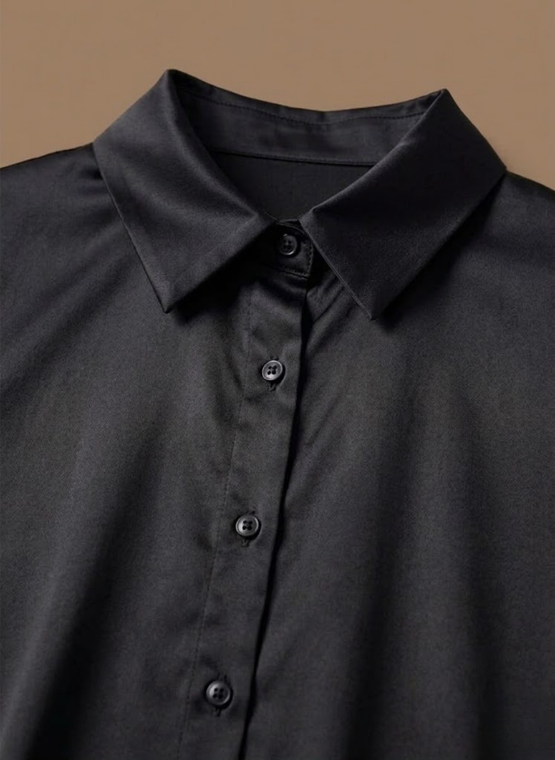 Layla | Refined Satin-Look Button-Up Blouse