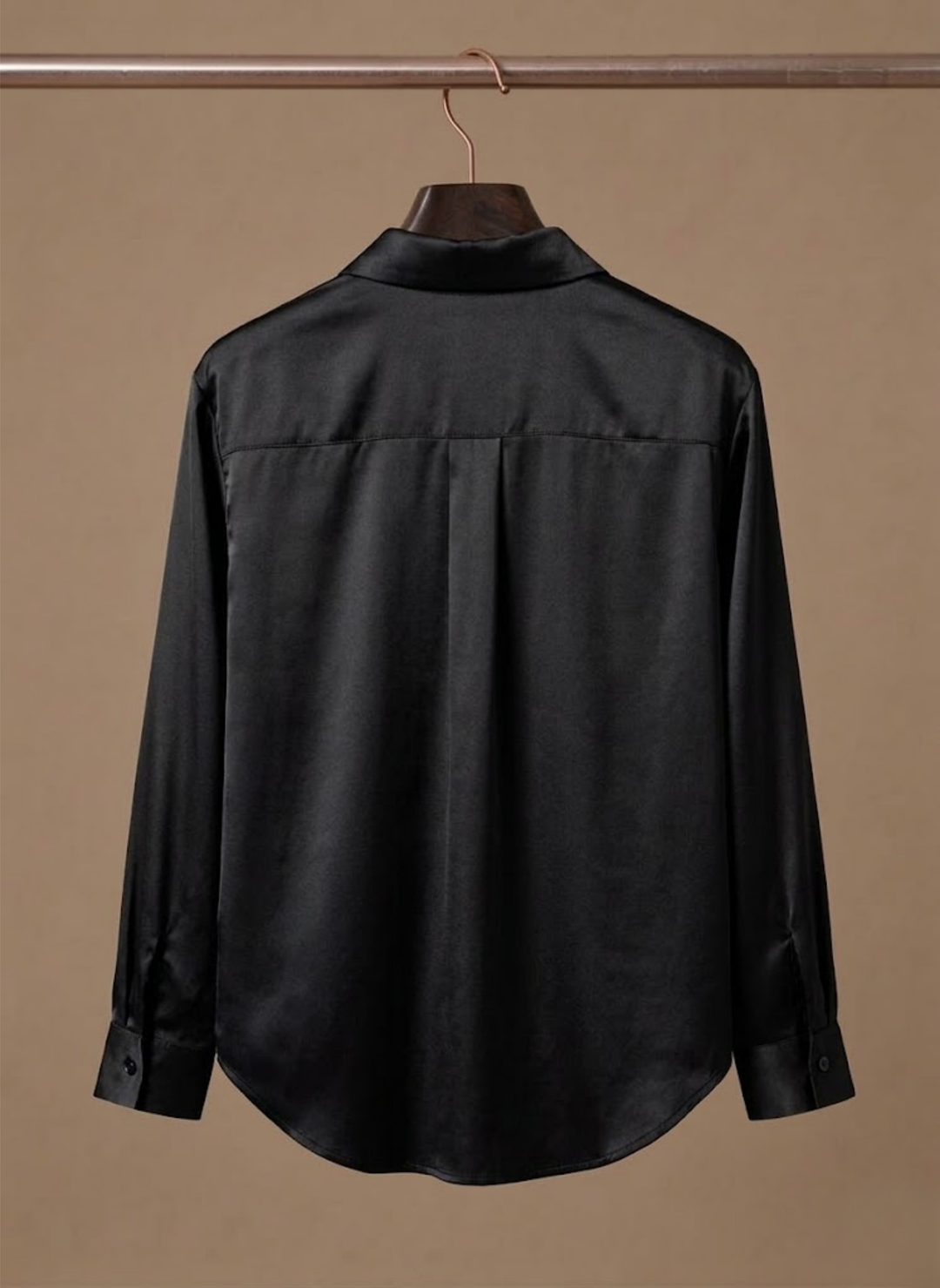 Layla | Refined Satin-Look Button-Up Blouse