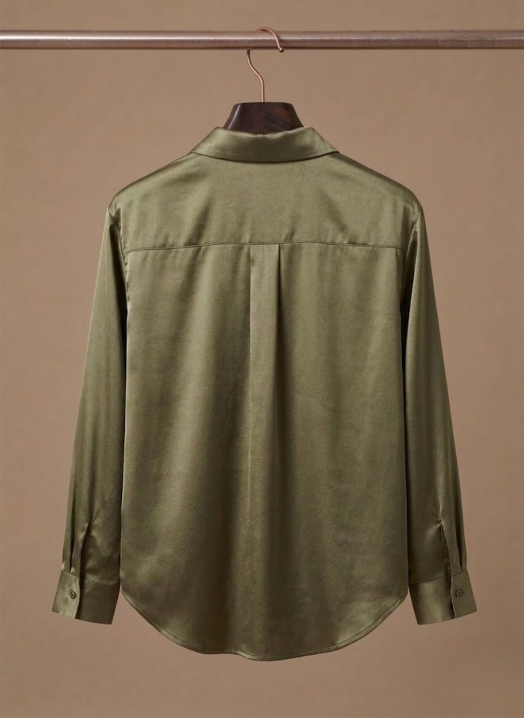 Layla | Refined Satin-Look Button-Up Blouse