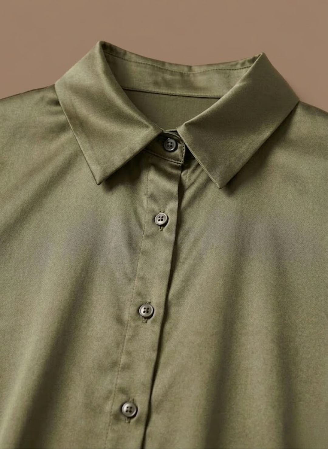 Layla | Refined Satin-Look Button-Up Blouse