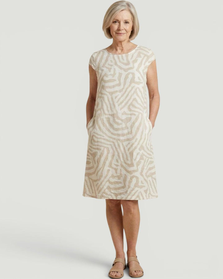 Layla | Relaxed A-Line Linen Dress with Pockets