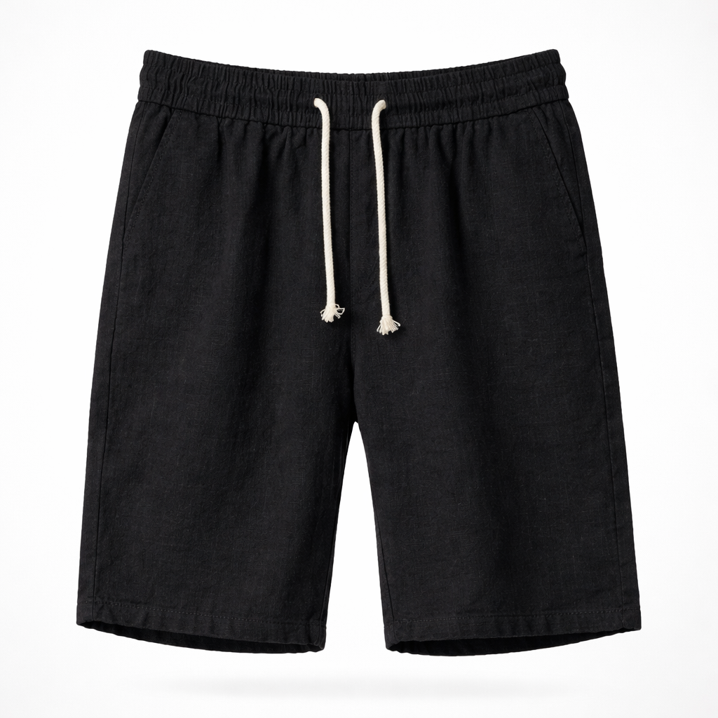 Lennox | Effortless Relaxed Fit Drawstring Linen Shorts