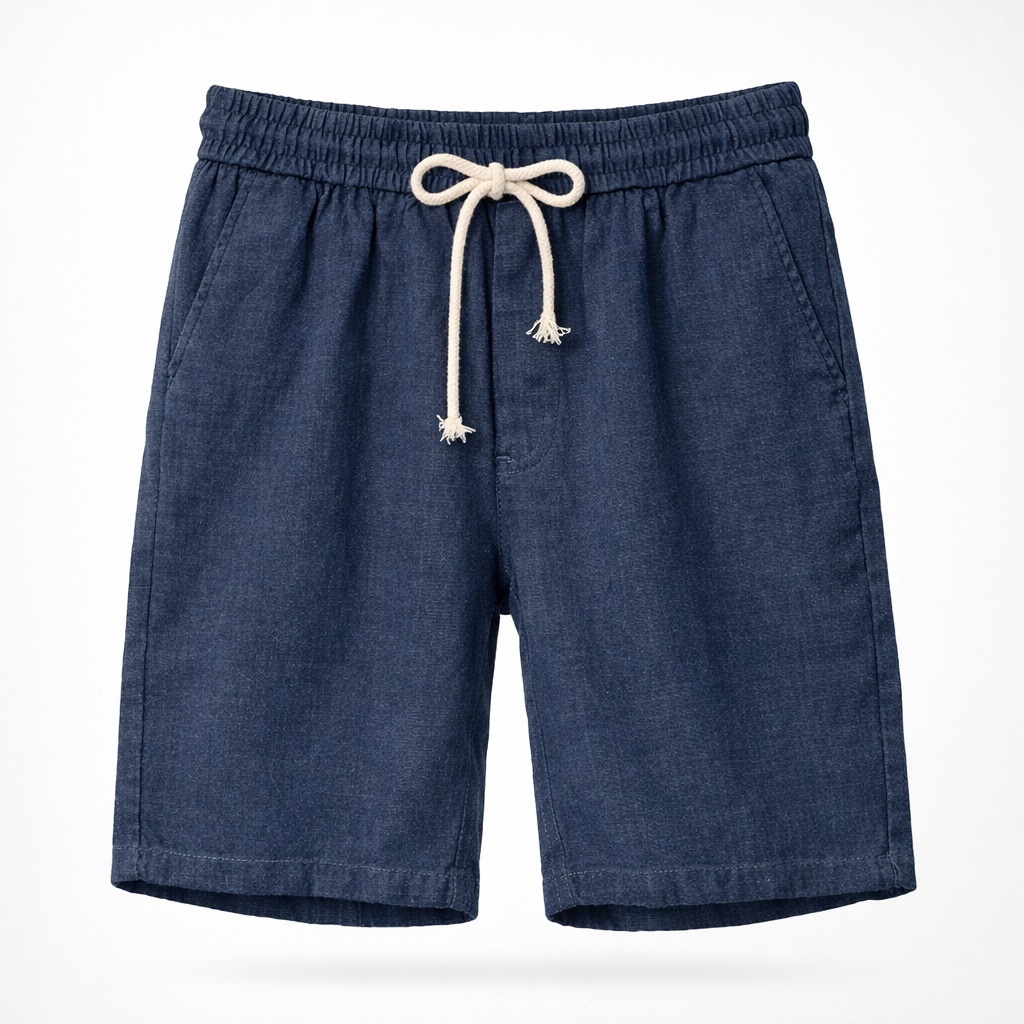 Lennox | Effortless Relaxed Fit Drawstring Linen Shorts
