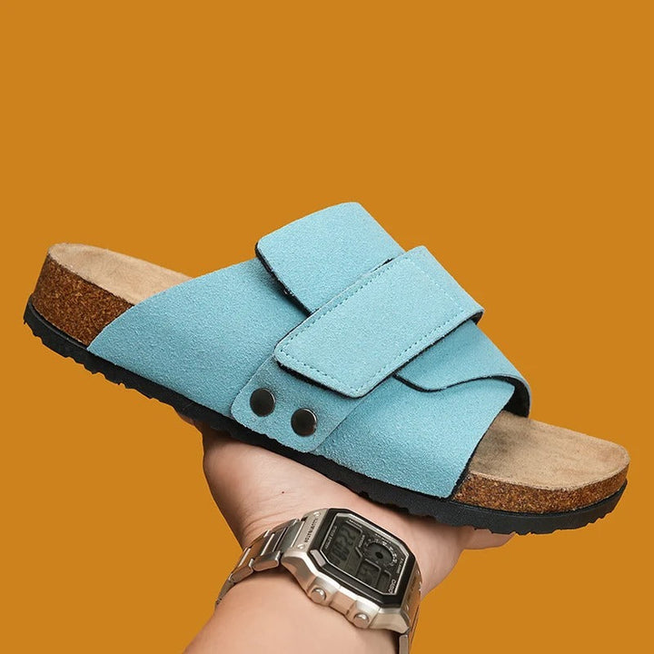 Lennox | Refined Wide Strap Men Slides Sandals