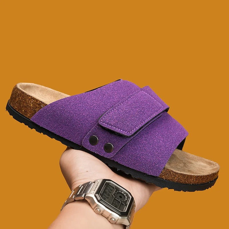 Lennox | Refined Wide Strap Men Slides Sandals