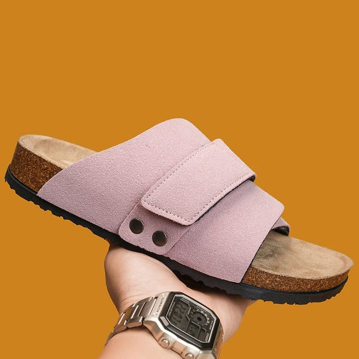 Lennox | Refined Wide Strap Men Slides Sandals