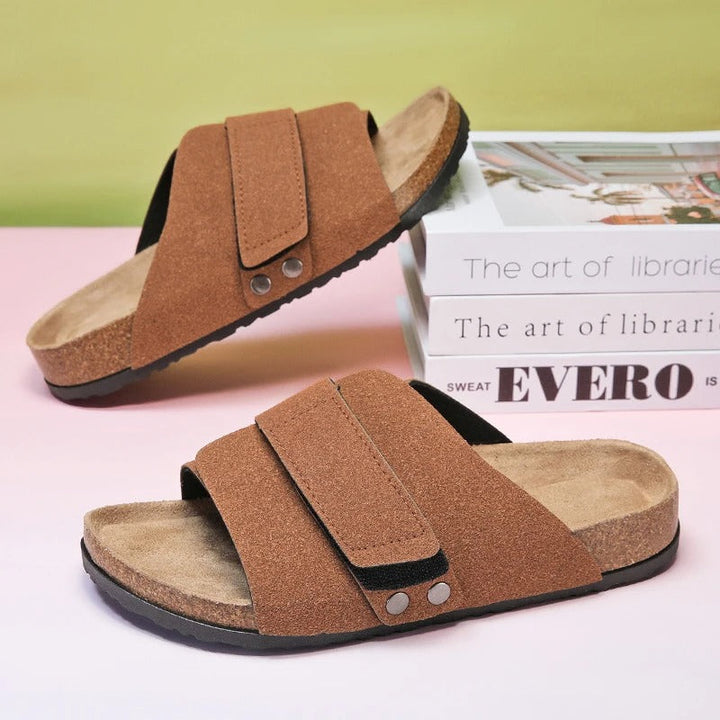 Lennox | Refined Wide Strap Men Slides Sandals