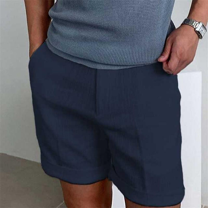 Leo | Polished Rolled-Cuff Linen Shorts for Summer