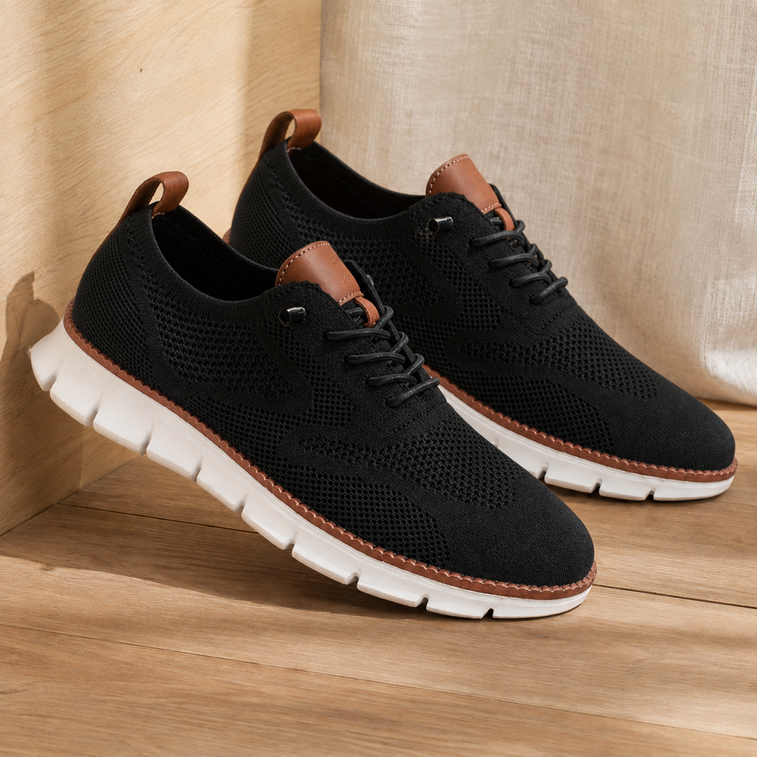 Leon | Classic Knit Orthopedic Shoes with Contrast Trim