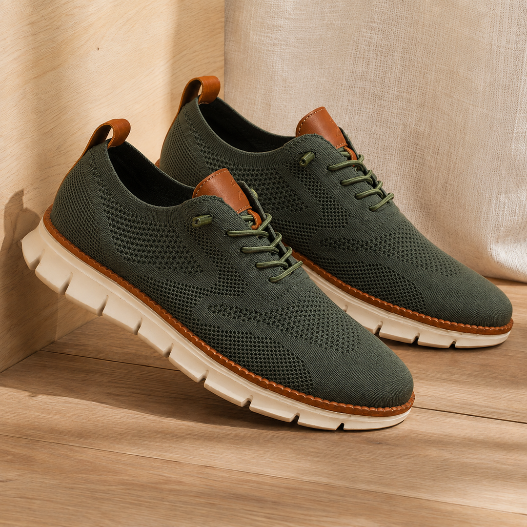 Leon | Classic Knit Orthopedic Shoes with Contrast Trim