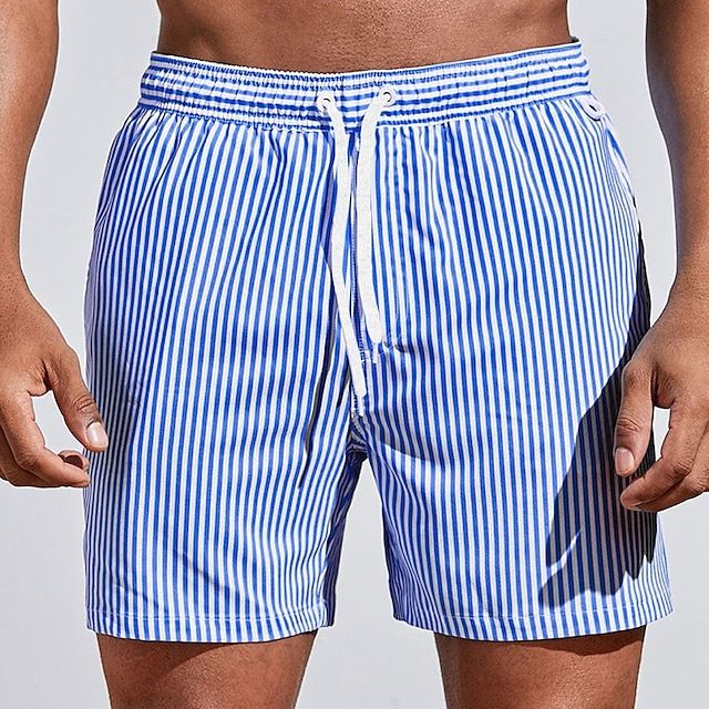 Leon | Graceful Striped Quick-Dry Swimming Shorts