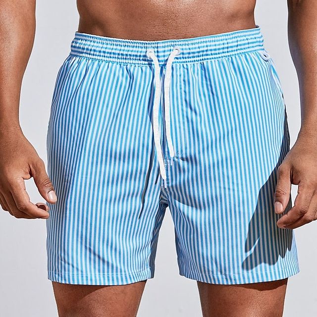 Leon | Graceful Striped Quick-Dry Swimming Shorts