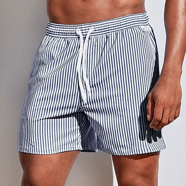 Leon | Graceful Striped Quick-Dry Swimming Shorts