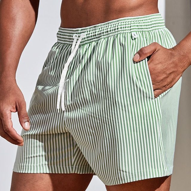 Leon | Graceful Striped Quick-Dry Swimming Shorts