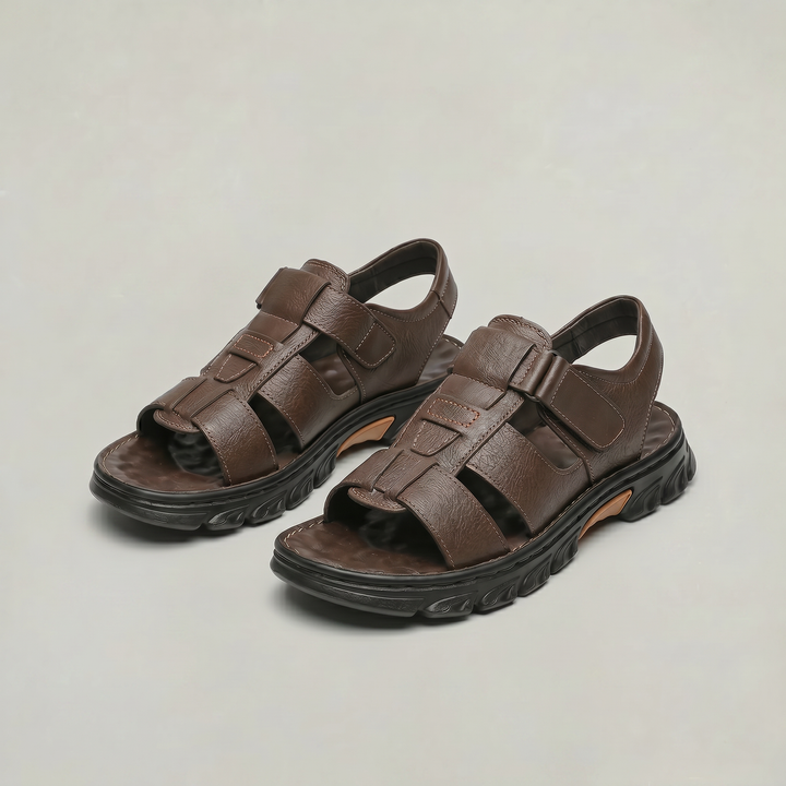 Leon | Open Toe Adjustable Strap Mens Sandals