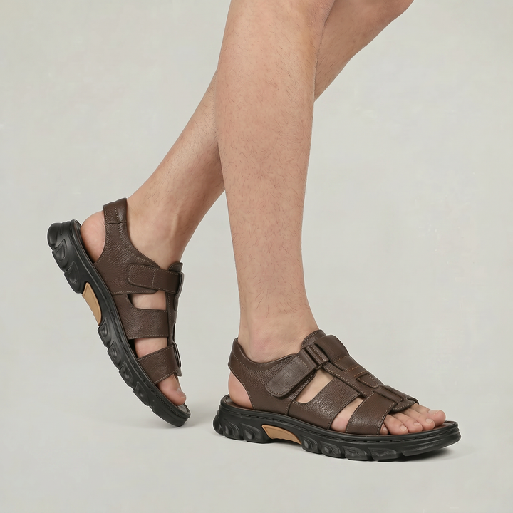 Leon | Open Toe Adjustable Strap Mens Sandals