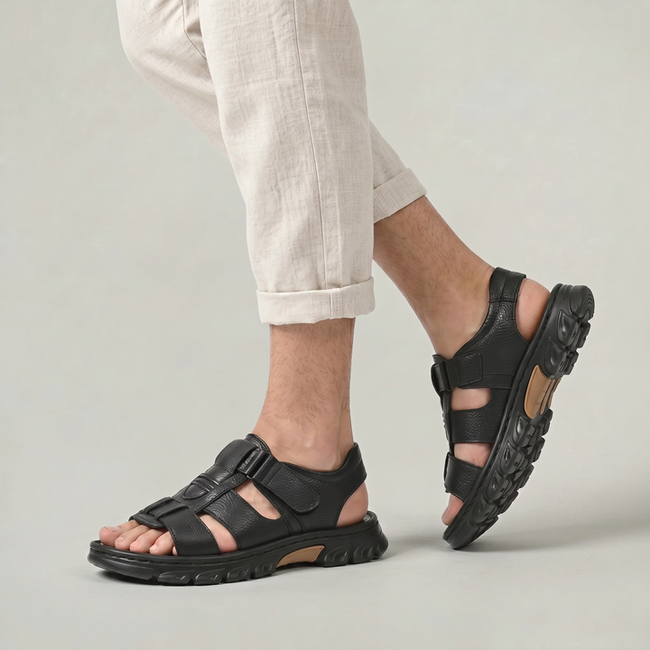 Leon | Open Toe Adjustable Strap Mens Sandals