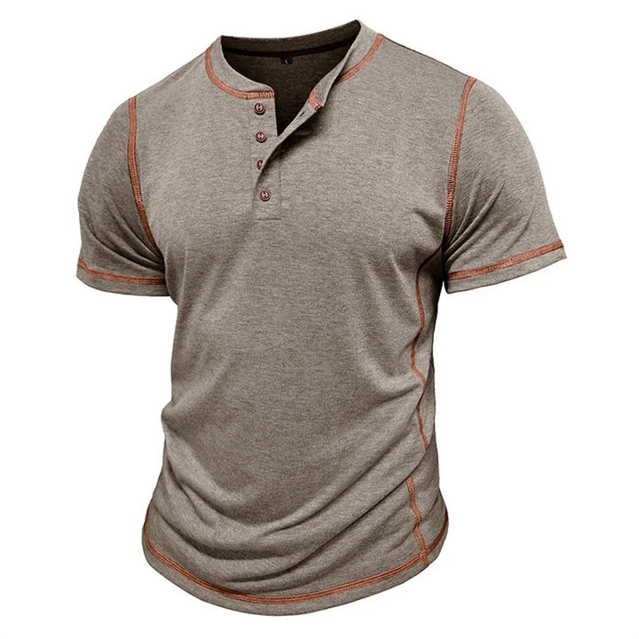 Leon | Relaxed Short Sleeve Henley Mens T Shirt